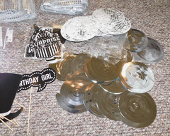 LRG LOT Disco Table Runner Birthday Wedding Party Decorations Balloons Photo Bth