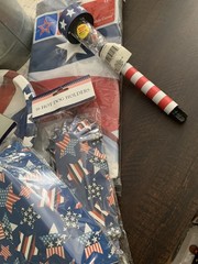 July 4th Lot : Party Bundle Ice Bucket Table Cloth , Serving And Decor. ( New )