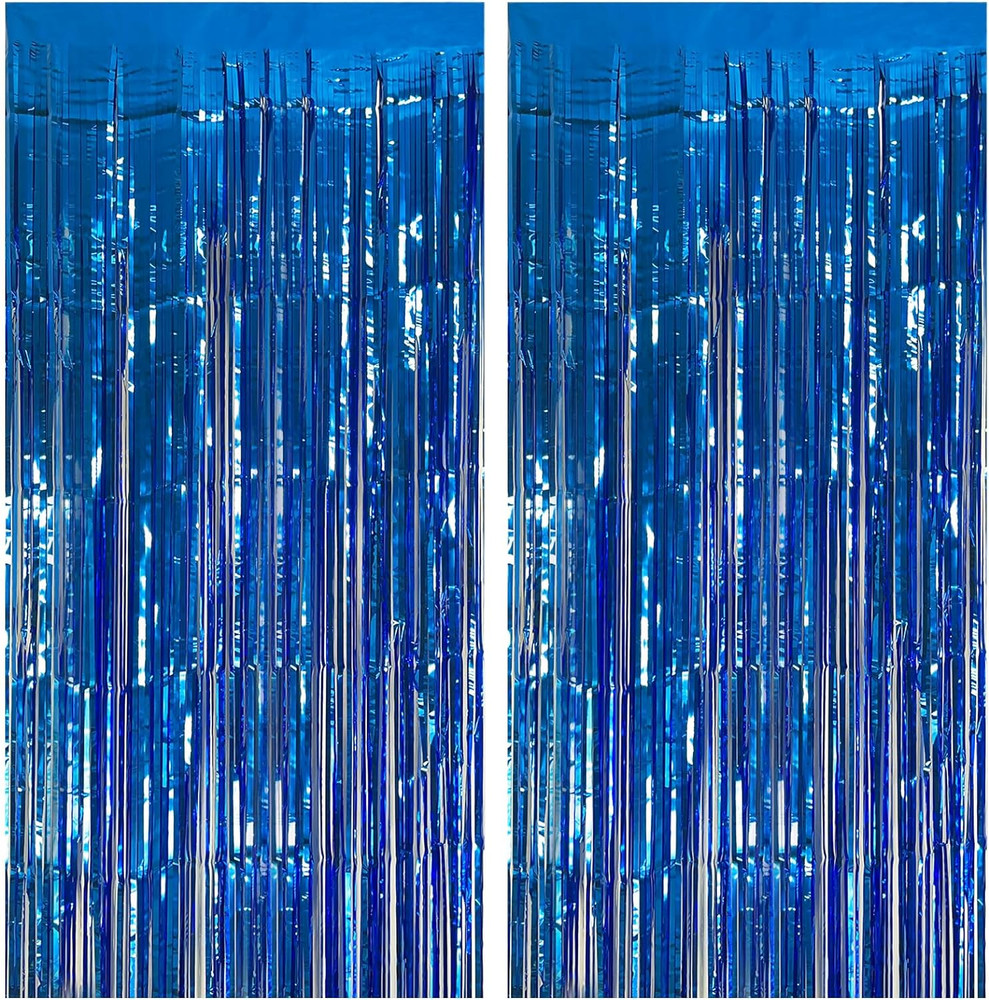 2 Blue Party Decorations Ocean Party Decor Supplies Blue Party Streamers Birthd