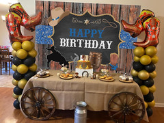 Mocsicka Western Cowboy Birthday Backdrop Wild West Rodeo Cowboy Party