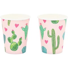 Sparkle and Bash Cactus Birthday Party Decorations 169-Piece Dinnerware Pink