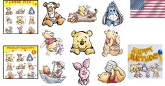 Baby Shower Decoration Large Cute Bear Cutouts with Stand 12 Inches 9 Pack