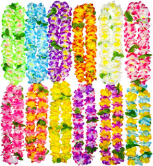 12 Counts Thickened Hawaiian Leis, Perfect Luau Party Supplies for Summer Beach