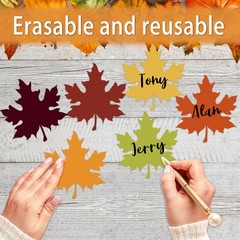 60 PCS Fall Maple Leaves Paper Cutouts Bulletin Board Decor Party Supplies