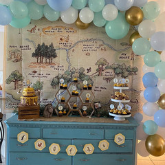 100 Acre Woods Bear Backdrop Baby Shower 7X5 Bear Background Happy Birthday Bear