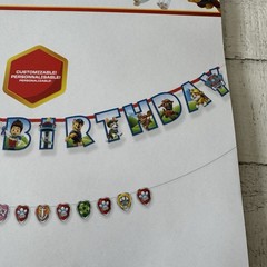 Paw Patrol Customizable Happy Birthday Banner NEW 10.75’ Long Spin Master