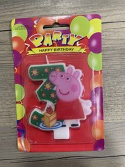 3rd Birthday Peppa Pig Cake Candle – Kids Party Decorations – Fast Shipping!