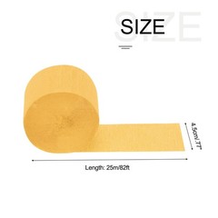 Crepe Paper Streamer Decoration 82ft Long 1.8 Inch Wide Light Orange 2 Pcs