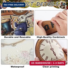 20PCS Wonderland Tea Party Decorations Wonderland Teapot Themed Paper Cutouts Te