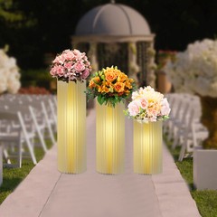 3PCS Foldable Cardboard Centerpiece Column Flower Stand Wedding Party Decoration