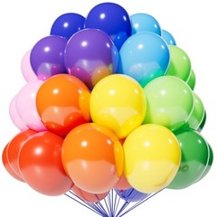 120 Balloons Rainbow Thickened 12 Inch, Assorted Color Latex Balloons Made Wi…