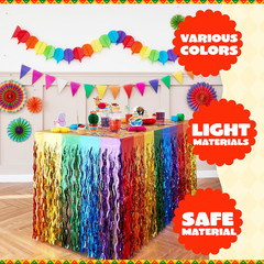 Cinco De Mayo Decorations 2 Pack Fiesta Party Decor Mexican Table Skirt Banner