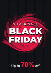 Black Friday Sale Poster Bespoke Text Wording Logo Any % Discount Retail Shop