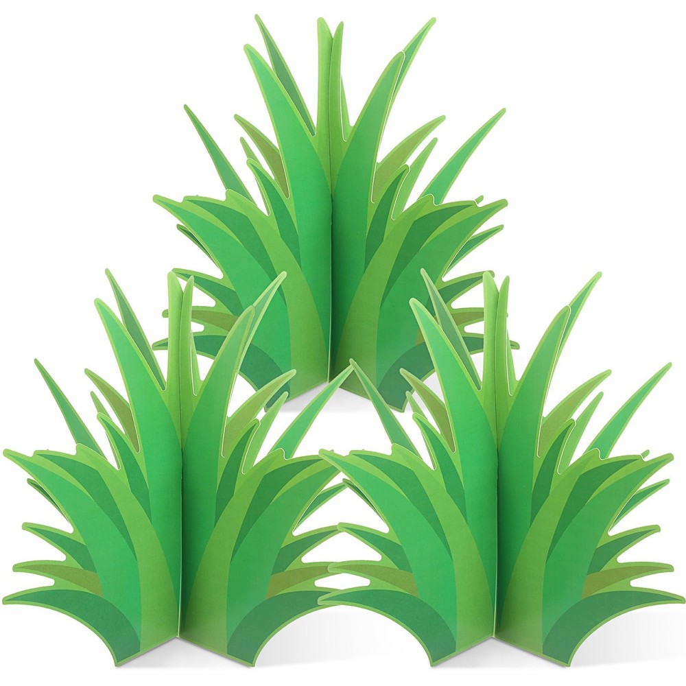 3 Set Fake Grass Decor 3D Cardboard Centerpiece Standees VBS 2026 Decorations…
