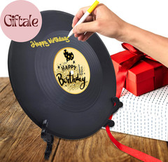 Vinyl Record Birthday Decorations, Happy Birthday Party Favor Sign Poster, Large