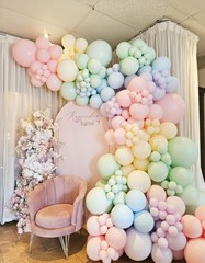 Ptgoluo 453Pcs Pastel Balloon Arch Kit 7 Macaron Assorted Colors Balloon