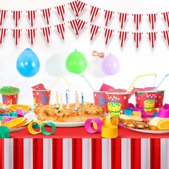 10 Pieces Carnival Theme Party Decors Carnival Table Skirts Carnival Circus T…