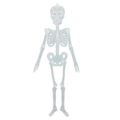 2PCS Luminous Halloween Human Skeleton Oversized Poseable Decor Party Prop 5FT