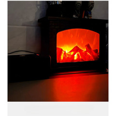 Compact LED Fireplace Lamp with for real Flame Effect for Living Room Decor