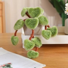 Plush Pothos Plant Decor, 2 Color Options Faux Trailing Greenery Stuffed Home