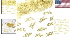 Gold Birthday Confetti Party Decorations 100PC Table Scatter Celebration Supp…