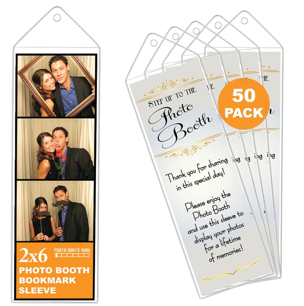 | 2×6 Clear Bookmark Sleeves (50 Count) | Plastic Bookmark Sleeves for Photo …