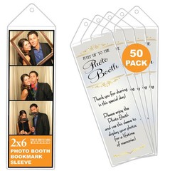 | 2×6 Clear Bookmark Sleeves (50 Count) | Plastic Bookmark Sleeves for Photo …