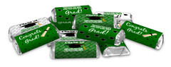 Class of 2025 Graduation Mini Candy Wrapper | Set of 60 Stickers | Green Theme