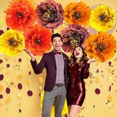 Fall Birthday Party Variety Pack, Burgundy Orange Yellow