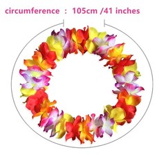 4 Pcs Thicken 41 Inch Hawaiian Leis, 4 Color Lei For Graduation Party,