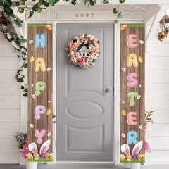 Jiudungs Easter Decorations Outdoor 12 inches x 71 inches, Pastel Multicolor