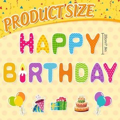 Happy Birthday Garage Decoration Magnet Stickers Magnet Decals Refrigerator 19pc