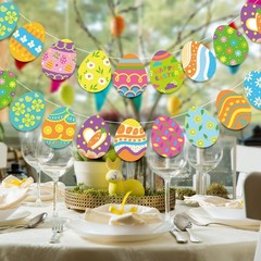 48 PCS Colorful Easter Egg Shape CutOuts Spring Cardboard Paper DIY Crafts