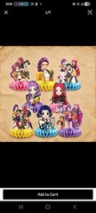 Purple Kpop Hunters Table Party Decorations 8pcs