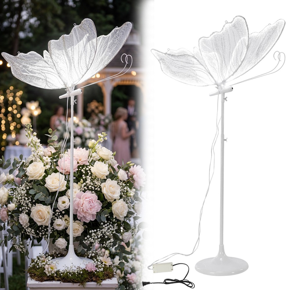 2 Pack Romantic Butterfly Lamp Props Easy To Install for Parties Weddings