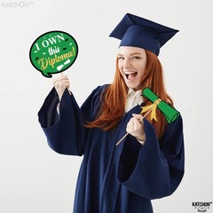 , 2026 Graduation Photo Booth Props – Glitter, Pack of 30 | Black and Green G…