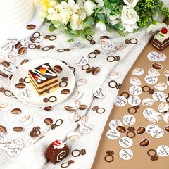 200 PCS Coffee Confetti Love Is Brewing Bridal Shower Cafe Table Decorations