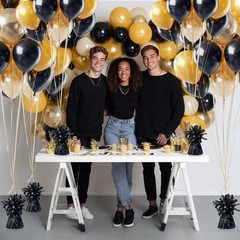9 PCS Metallic Wrapped Balloon Weights Black Heavy Balloon Weight for Balloon…