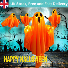 Halloween Glowing Ghost Light Outdoor Decor Garden Prop Party Home Hanging Decor