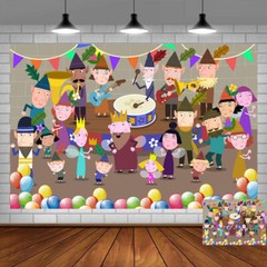 Ben and Holly Party Supplies Party Decoration Backdrop Banner Poster Vinyl 5x3ft