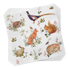 WILD FOREST ANIMALS Lunch Paper Napkins Decorative Paper Napkins 20pcs
