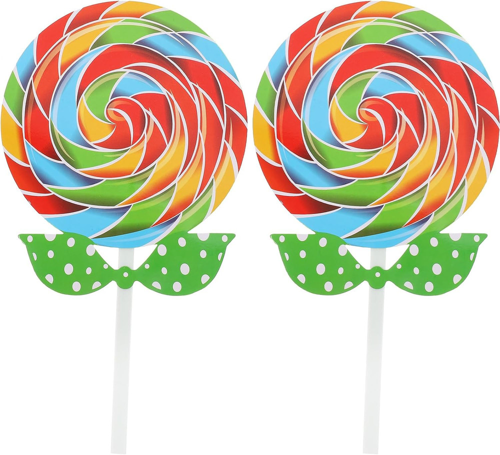 2 Pcs Lollipop Prop Large Lollipop Decoration Giant Fake Candy Huge Lollipop Pho