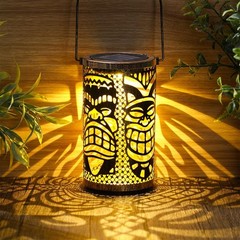 2 Pack Tiki Solar Lanterns Tiki Bar Light Decor Outdoor Waterproof Gifts for …