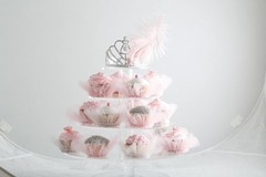 Deluxe wedding birthday party cake tutu decorations pink white black purple