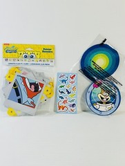 SpongeBob Spiral Hanging Birthday Decorations, Banner & Sticker Bundle 3pk NEW
