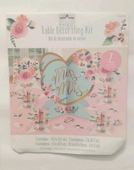 Amscan From Miss to Mrs Table Decorating Kit Bridal Shower Party Pink Floral 12″
