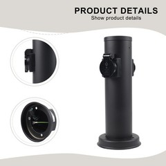 2 Way Stainless Steel Garden Socket Column For Outdoor Use Anthracite Round