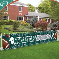 Large Football Game Day Banner Decoration, Red and Yellow Touchdown Banner fo…