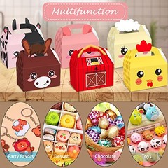Farm Animal Party Decorations, 12 Pcs Gift Wrap Boxes, Birthday Party
