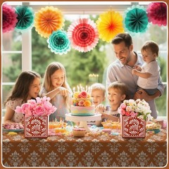 Mexican Party Centerpiece Boxes Cinco de Mayo Wedding Table Decorations 6pc